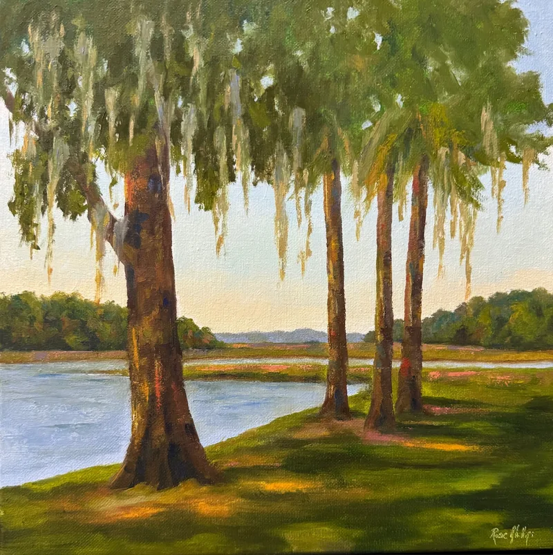 Timeless At Middleton - $495 by Rosie Phillips, oil on canvas, framed